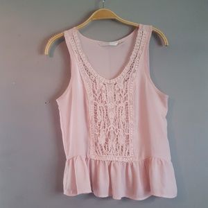Lauren Conrad Light Pink ShortSleeve Top